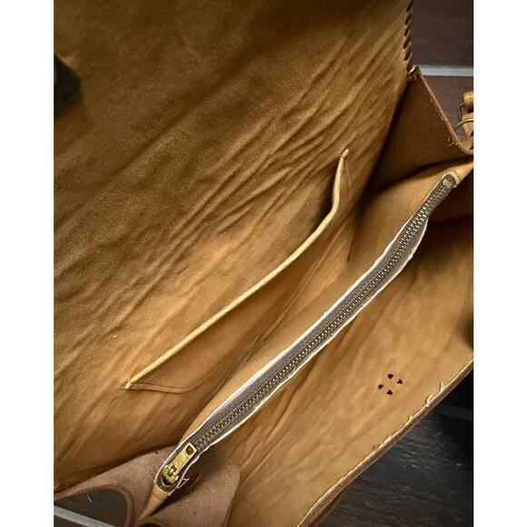 Vintage Tooled Leather Shoulder Bag Floral Western Boho Purse Handcrafted - Picture 7 of 8